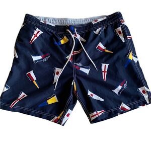 Tommy‎ Hilfiger vintage Swim Trunks Shorts Mesh Lined Retro Flag Logo Large